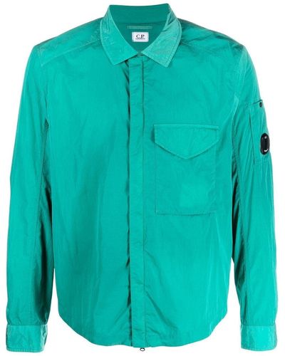 C.P. Company Lens-detail Lightweight Shirt Jacket - Blue