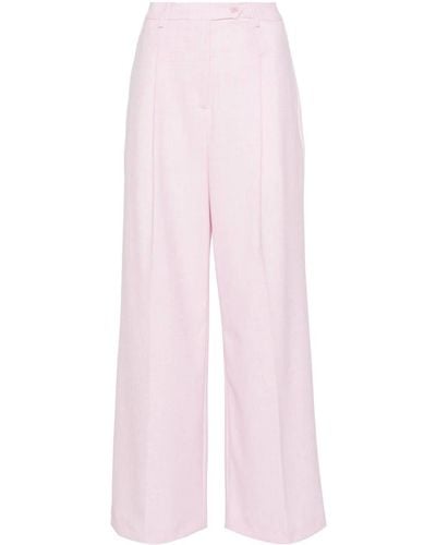 Liu Jo Pantalon chiné à coupe ample - Rose