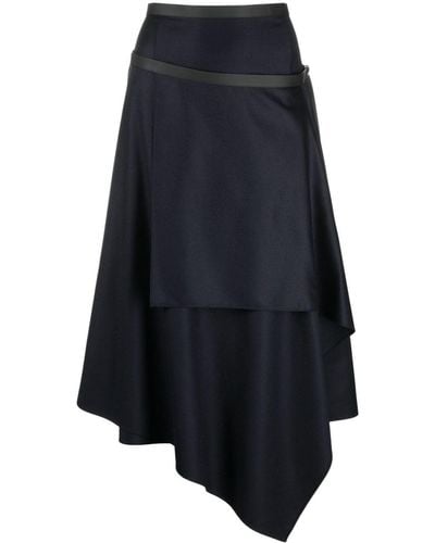 Fendi Asymmetrical Midi Skirt - Blue