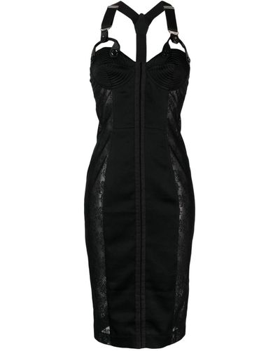 Moschino レーストリム ドレス - ブラック