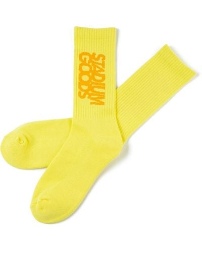 Stadium Goods Logo "marmalade" Crew Sock - Yellow