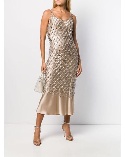Rabanne Crystal Embellished Dress - Metallic