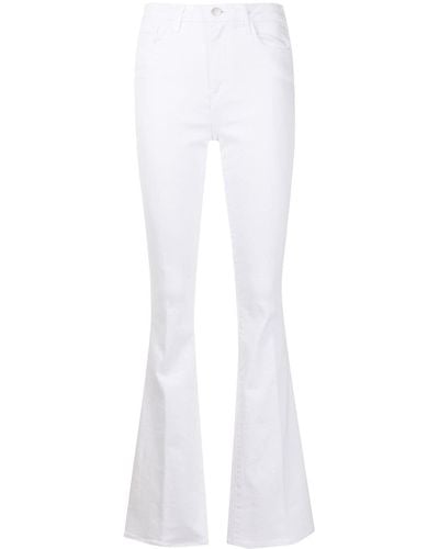 L'Agence High-rise Flared Jeans - White