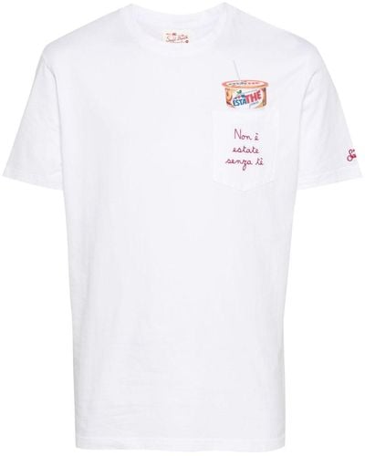 Mc2 Saint Barth X Estathé embroidered-motif T-shirt - Weiß