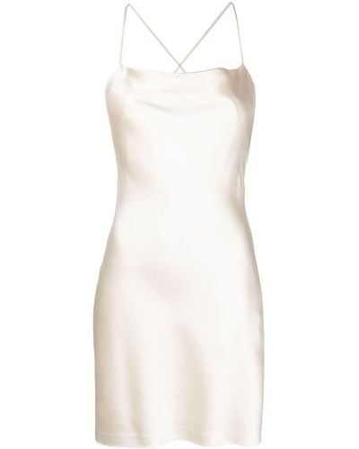 Saint Laurent Mini Slip Dress - White