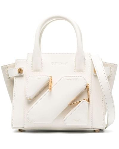 Off-White c/o Virgil Abloh Leather Shopping Bag - White