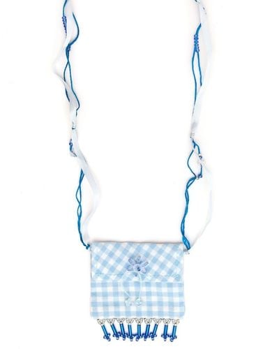 Amir Slama Bead-embellished Pendant Necklace - Blue
