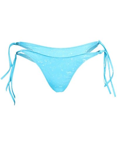 Vetements Bas de bikini à design superposé - Bleu