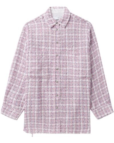 IRO Plaid-check Tweed Shirt - Purple