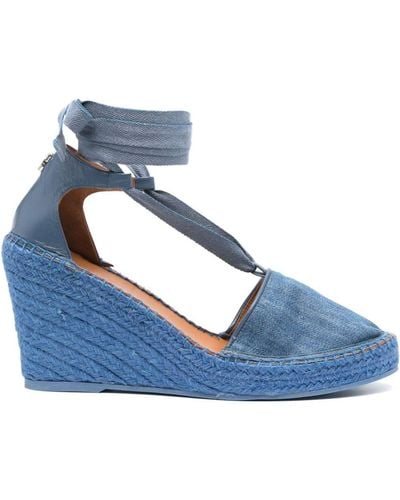 Casadei Baleari Wedge-Espadrilles - Blau