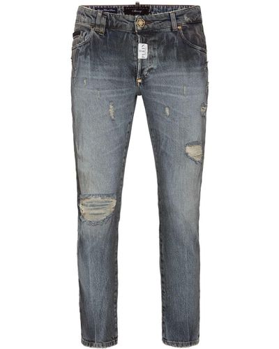 Philipp Plein Mid-rise skinny jeans - Blau