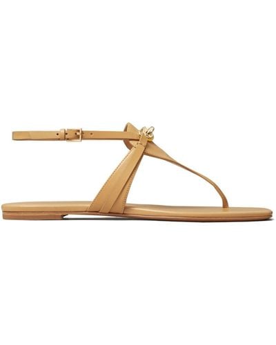 Tory Burch Jessa Leather Sandals - Natural