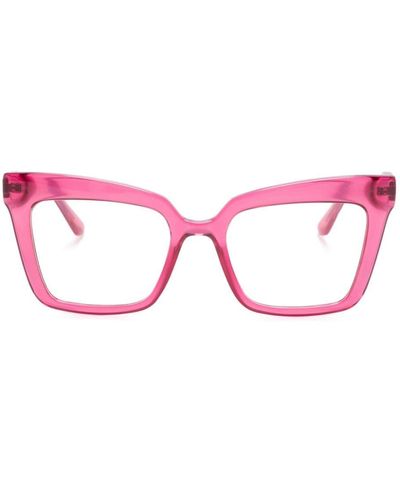 Karl Lagerfeld Lunettes de vue à monture papillon - Rose