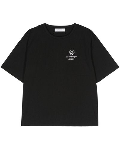 Societe Anonyme Sun-print Cotton T-shirt - Black