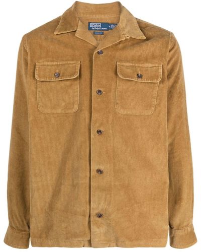 Polo Ralph Lauren Ribfluwelen Overhemd - Bruin
