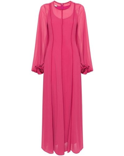 Baruni Datura Crepe Maxi Dress - Pink