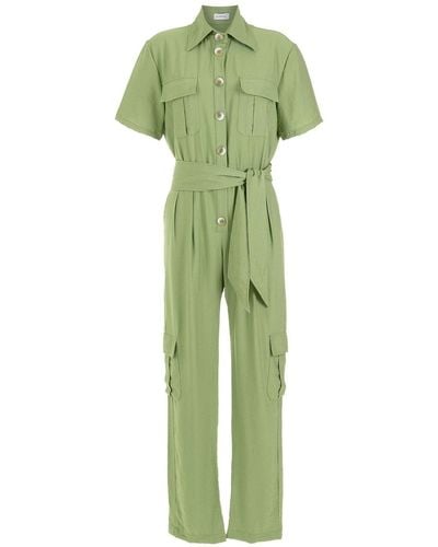 Olympiah Short-sleeve Jumpsuit - Green