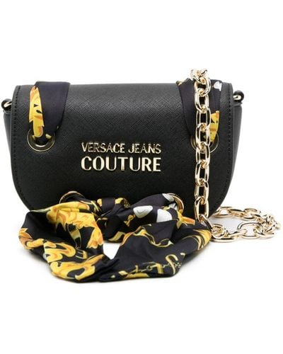 Versace Schultertasche mit Barocco-Schal - Grau