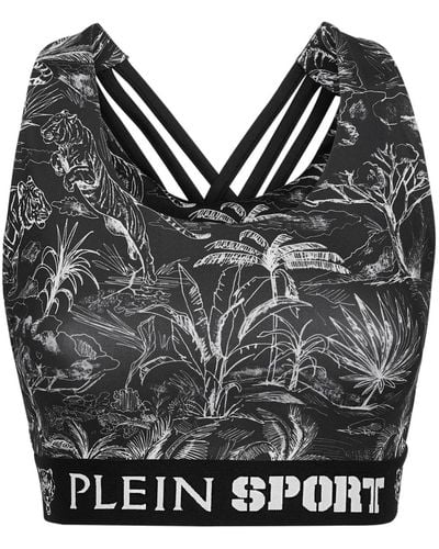 Philipp Plein Graphic-print Cotton Performance Tank Top - Gray