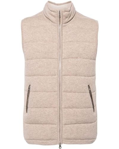 N.Peal Cashmere Gilet Mall - Neutre