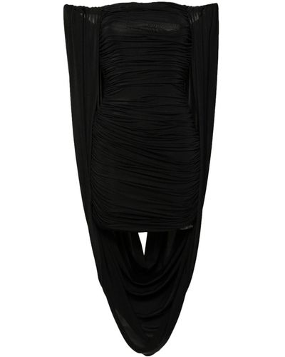 GIUSEPPE DI MORABITO Off-shoulder Draped Mini Dress - Black