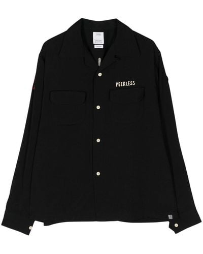 Visvim Keesey Slogan-embroidered Shirt - Black