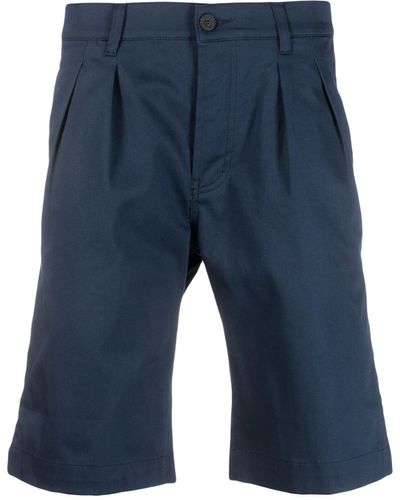Rossignol Logo-patch Cotton Shorts - Blue