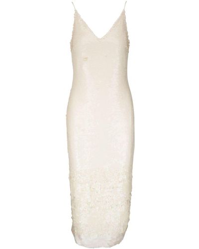 Veronica Beard Perla Sequinned Dress - White