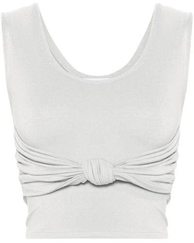 Concepto Knot-detail Crop Top - White