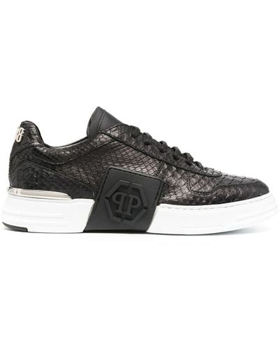 Philipp Plein Sneakers Met Plateauzool - Zwart