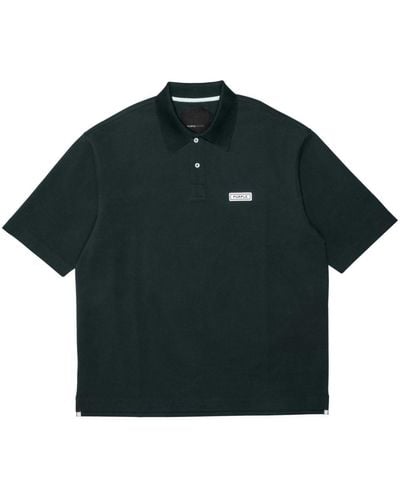Purple Brand Logo-patch Pique Polo Shirt - Green