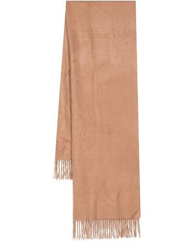 N.Peal Cashmere Fringed-edge Woven Cashmere Shawl - Natural