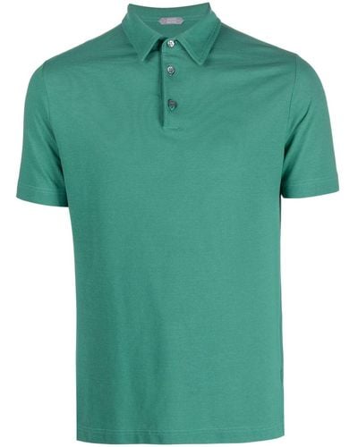 Zanone Klassisches Poloshirt - Grün