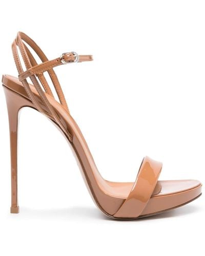 Le Silla Gwen 120mm Leather Sandals - Pink