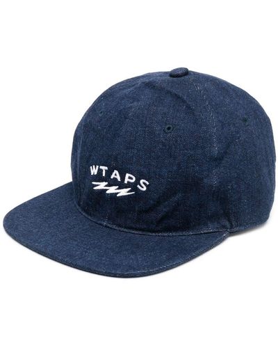 WTAPS Embroidered-logo Denim Cap - Blue