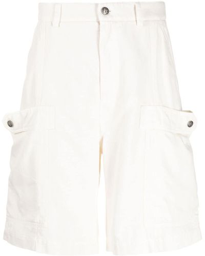 Palm Angels Cargo-Shorts aus Lyocell-Baumwollgemisch - Weiß