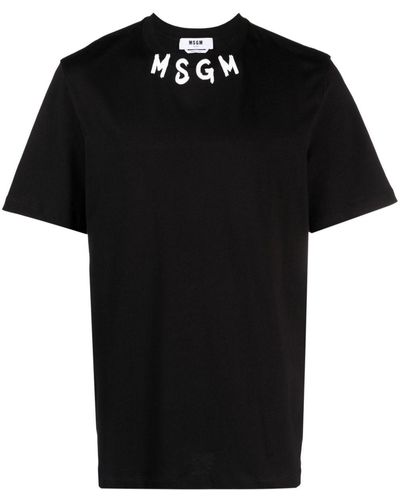 MSGM T-SHIRT LOGO - Nero