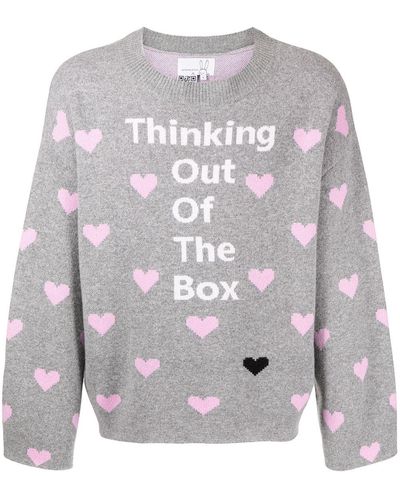 Natasha Zinko Pull Thinking Out Of The Box en maille - Gris