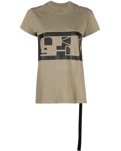 Rick Owens T-Shirt mit grafischem Print - Grau