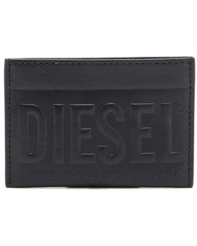 DIESEL Dsl 3d Easy Leather Cardholder - Gray