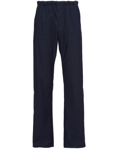 Prada Pantalones rectos con cuatro bolsillos - Azul