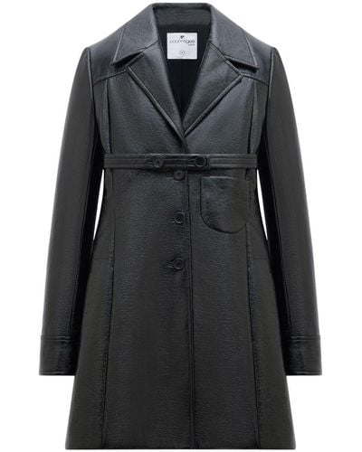 Courreges Heritage Tailored Coat With Belt - Black