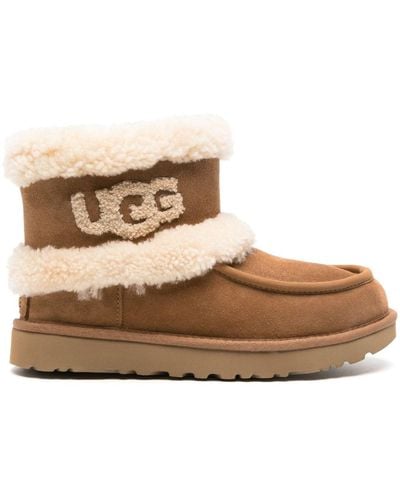 UGG Ultra Mini Fluff Boots - Brown