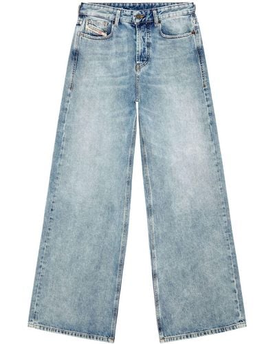 DIESEL `1996 D-Sire` 5-Pocket Wide Leg Jeans - Blue