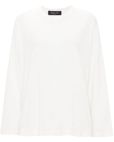 Fabiana Filippi Panelled Longsleeved T-shirt - White