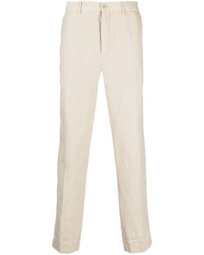 120% Lino Straight-Leg-Hose aus Leinen - Weiß