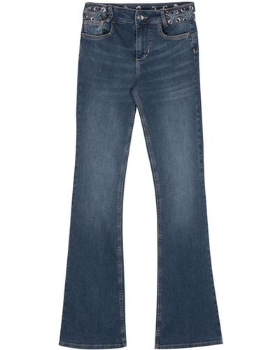 Liu Jo Criss-cross-detailing Flared Jeans - Blue