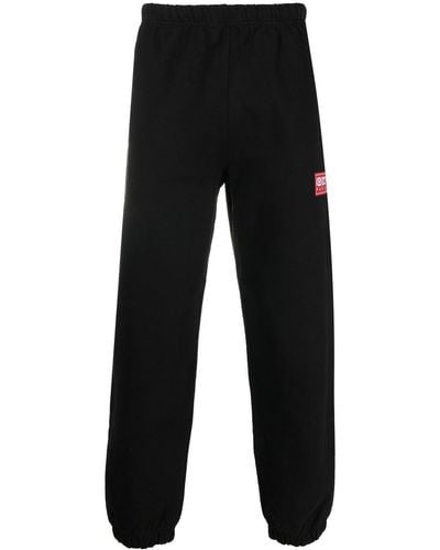 KENZO Logo Embroidery Track Trousers - Black