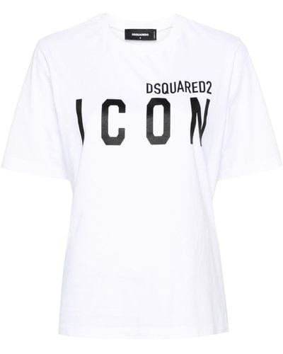 DSquared² Katoenen T-shirt Met Logoprint - Wit