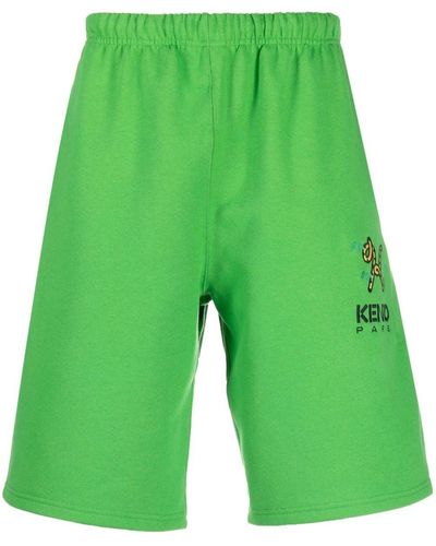 KENZO Elasticated Track Shorts - Green